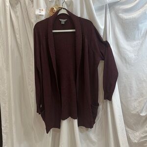 Natural reflections, burgundy cardigan, XXL